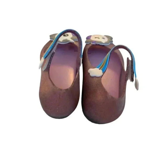 Mini Sed Mary Jane Toddler Girls' Unicorn Glitter Jelly Shoes Sizes 11.5 Purple - Picture 2 of 7